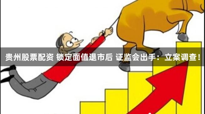 贵州股票配资 锁定面值退市后 证监会出手：立案调查！