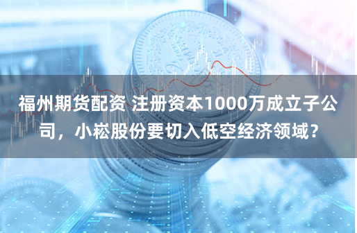 福州期货配资 注册资本1000万成立子公司，小崧股份要切入低空经济领域？