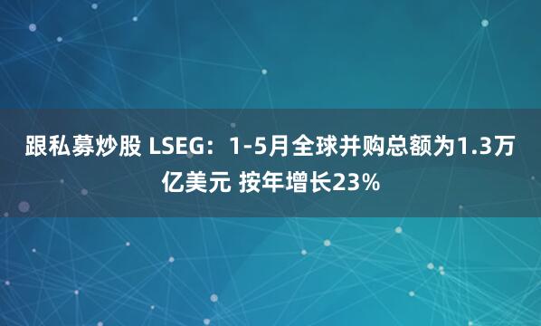 跟私募炒股 LSEG：1-5月全球并购总额为1.3万亿美元 按年增长23%